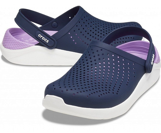 CROCS Сабо  ЛайтРайд Клог Смок/Перл Вайт 204592-06J